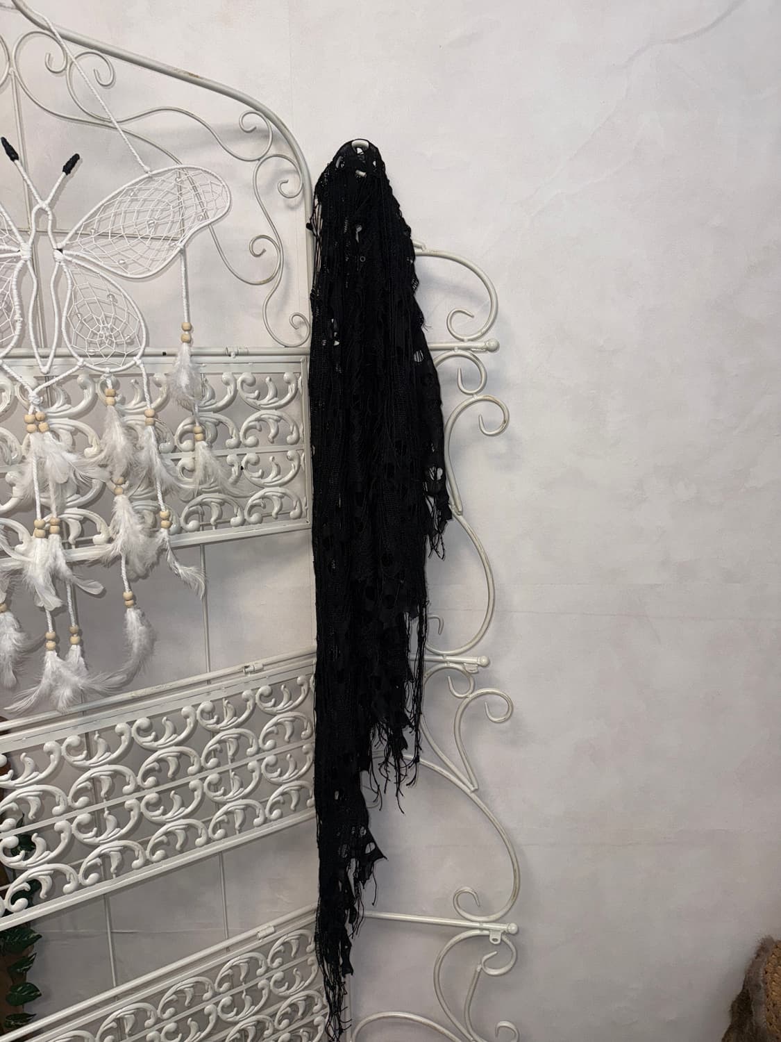 Black grunge hole scarf/shawl  상품이미지3