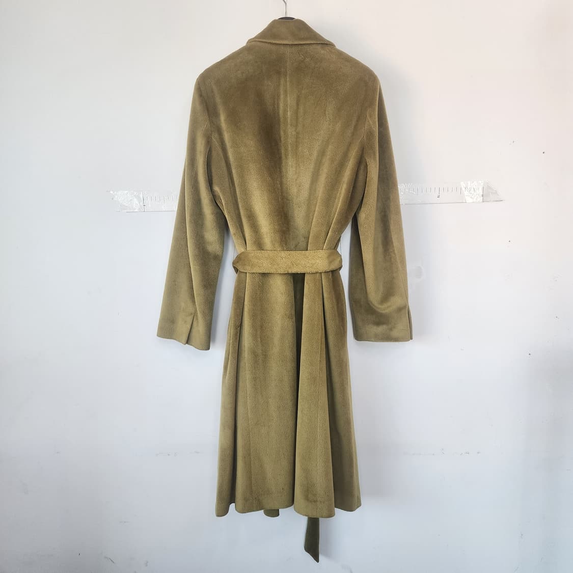 질샌더 벨티드 롱 코트 올리브그린 상품이미지6