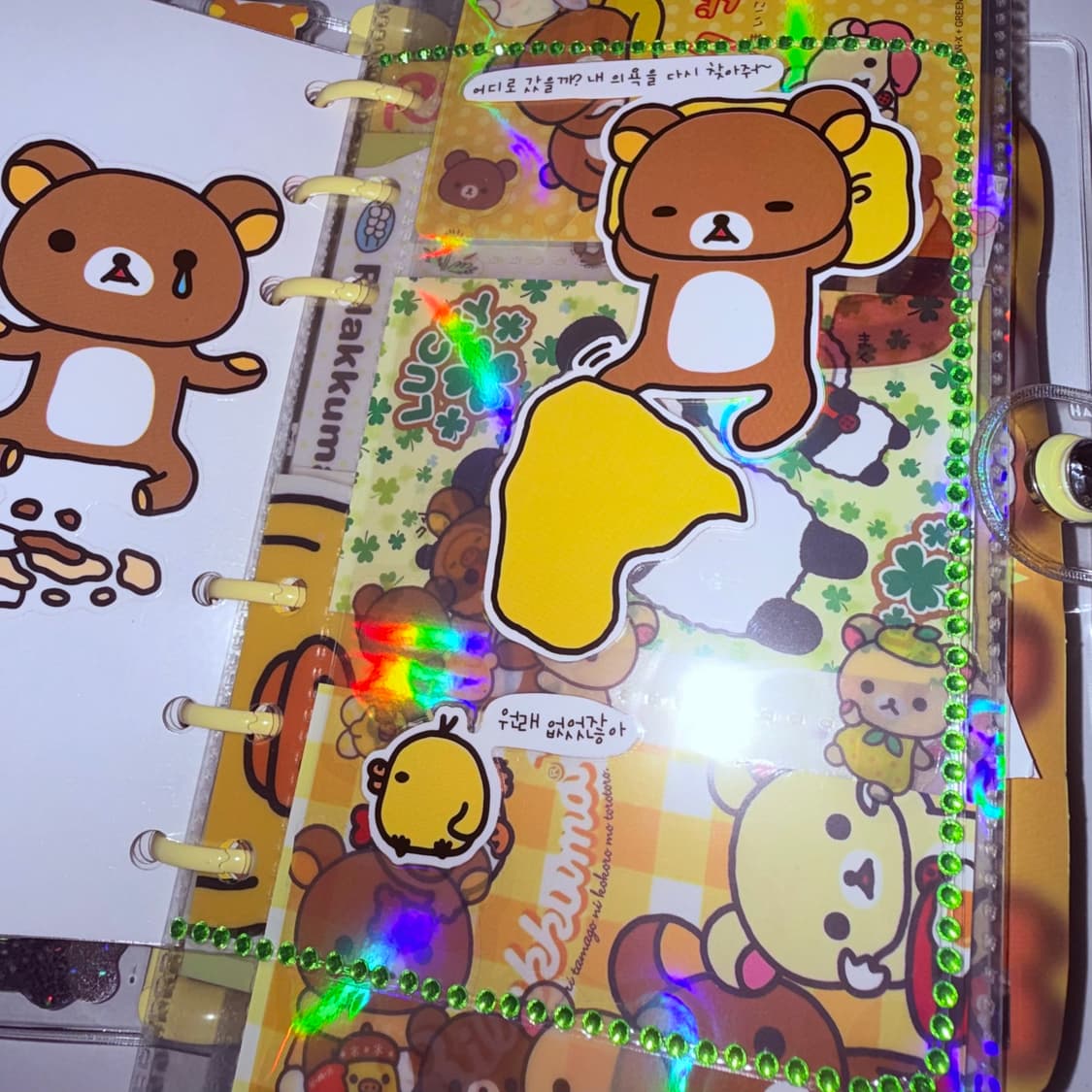 ✨리락쿠마 다이어리셋업/A6옐로우타입💛/66장 상품이미지5