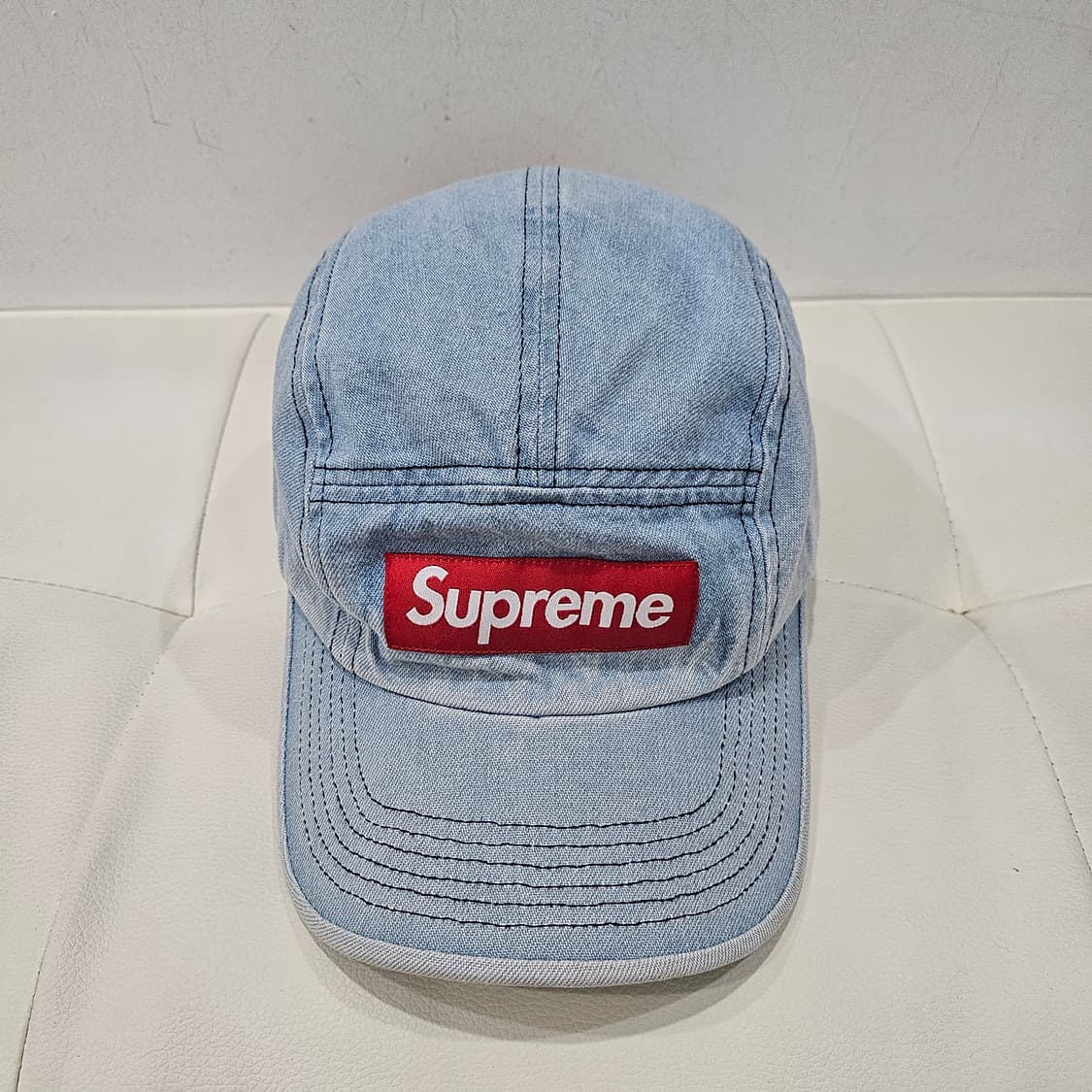 정품 슈프림 데님 캠프캡 모자 상품이미지1