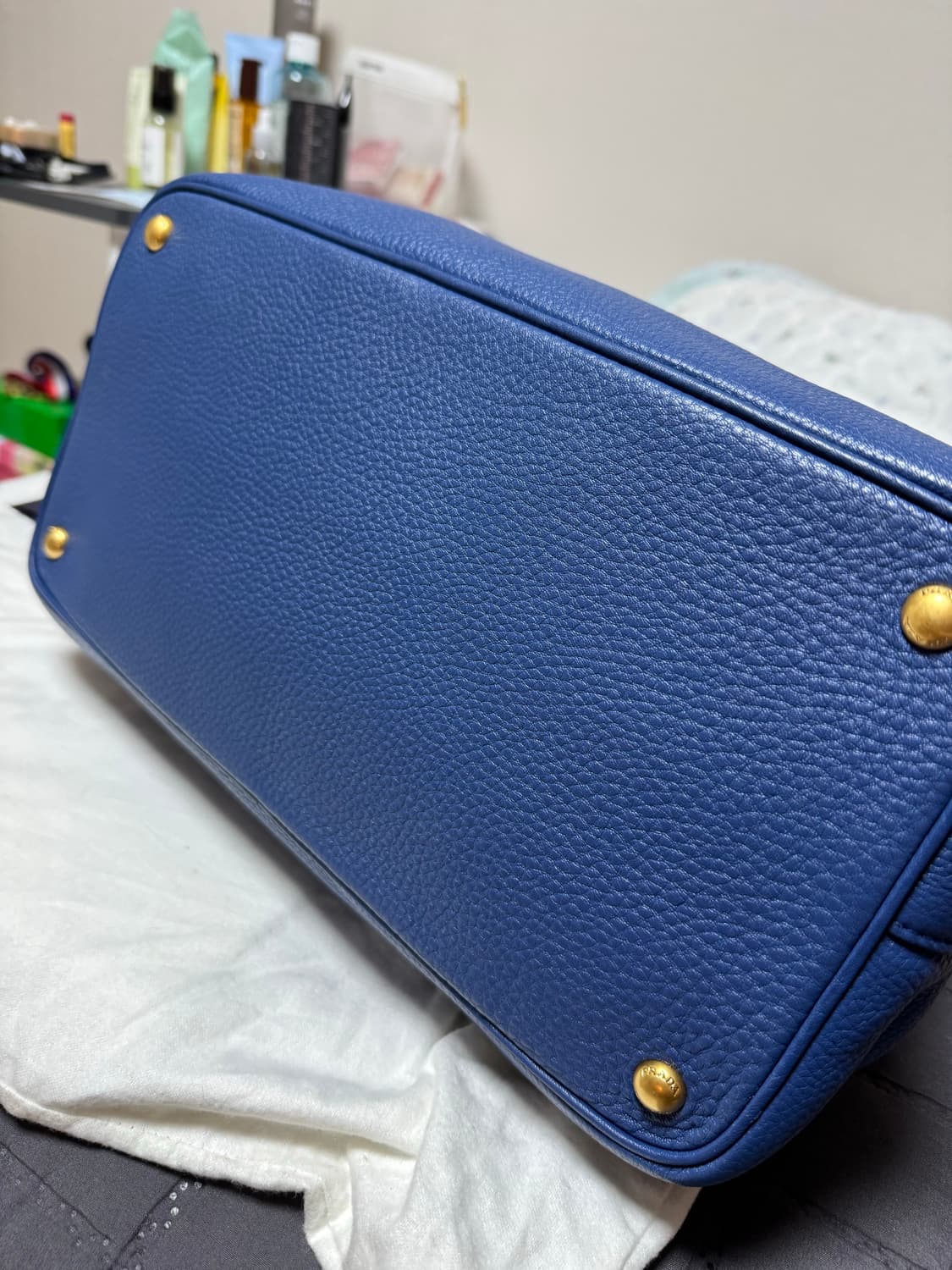 프라다 비텔로 다이노 토트백 블루 상품이미지4