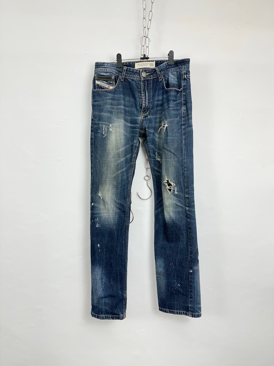 Diesel Leather Tab & Paint Detail Distre 상품이미지5