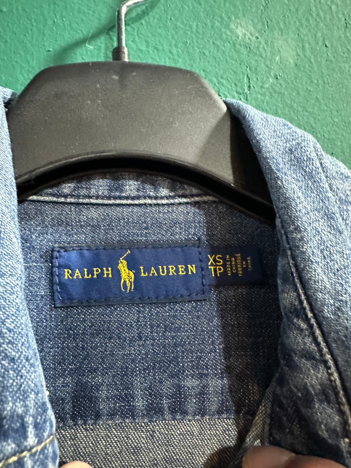 폴로 데님 롱셔츠XS 상품이미지3