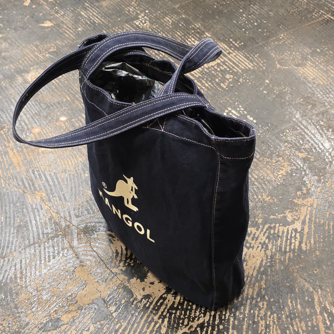 캉골 네이비 캔버스 토트백 상품이미지4