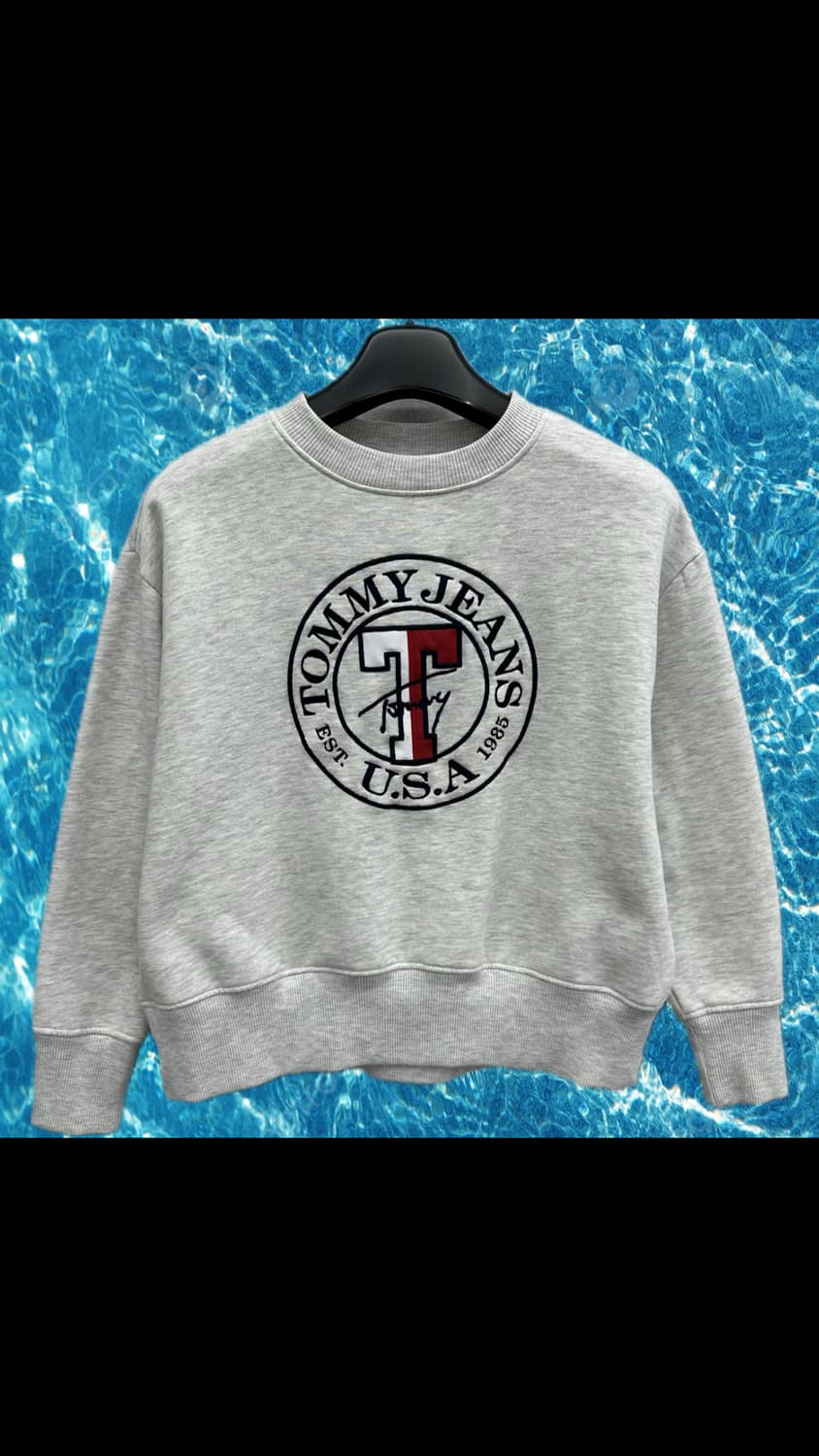 90 타미힐피거 USA 여자 루즈핏 숏 맨투맨 상품이미지1