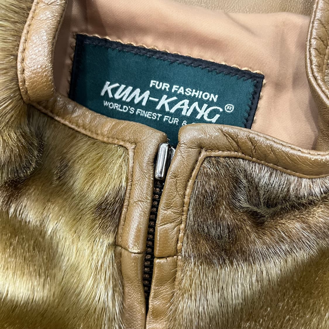 95 금강 양가죽 퍼 도킹 레더자켓 상품이미지5