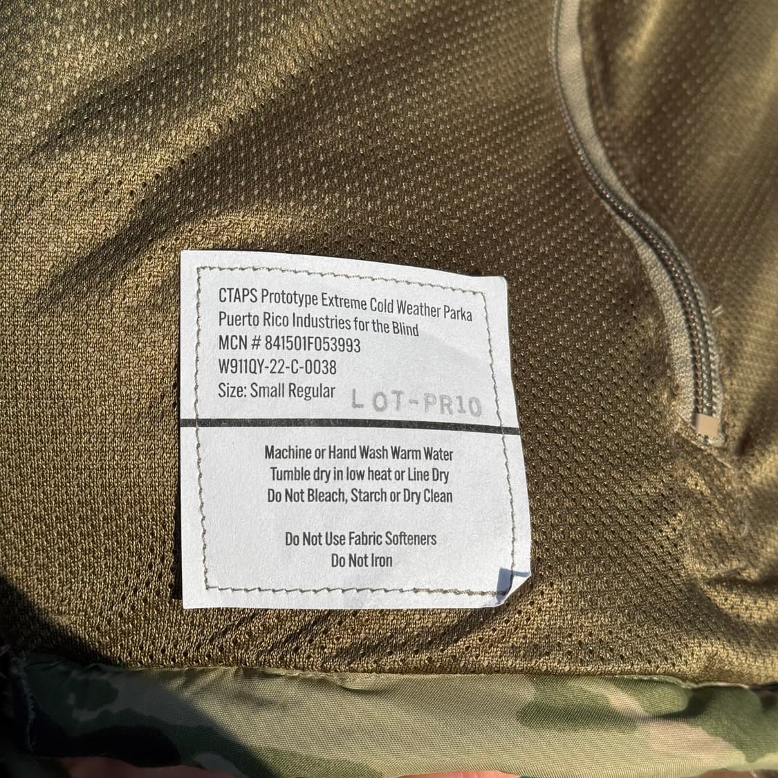 미군 ecwcs 프리마로프트 레벨7 자켓 ctaps prototype 상품이미지3