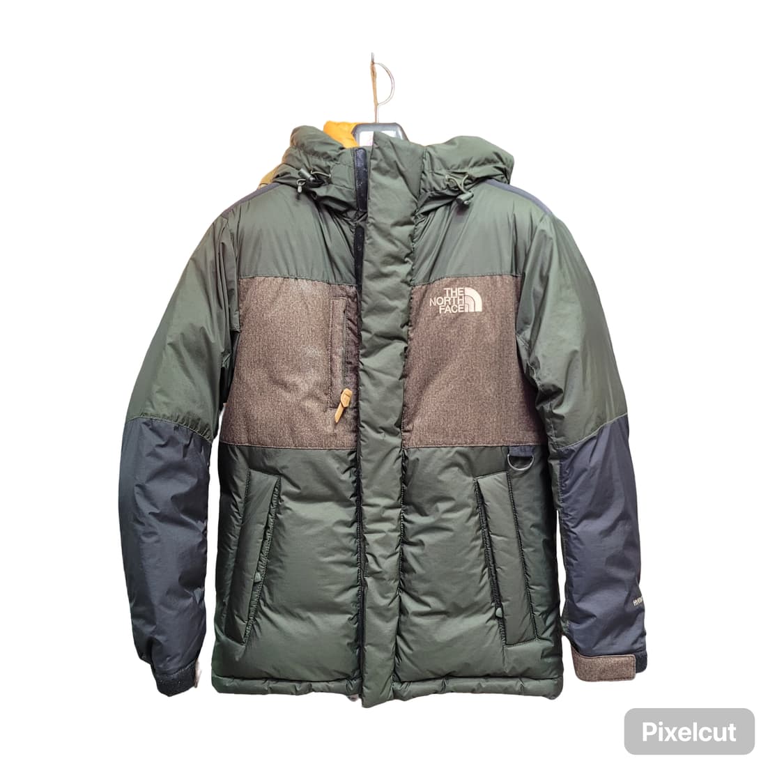 노스페이스 HYVENT 패딩 그린/브라운 배색 상품이미지1
