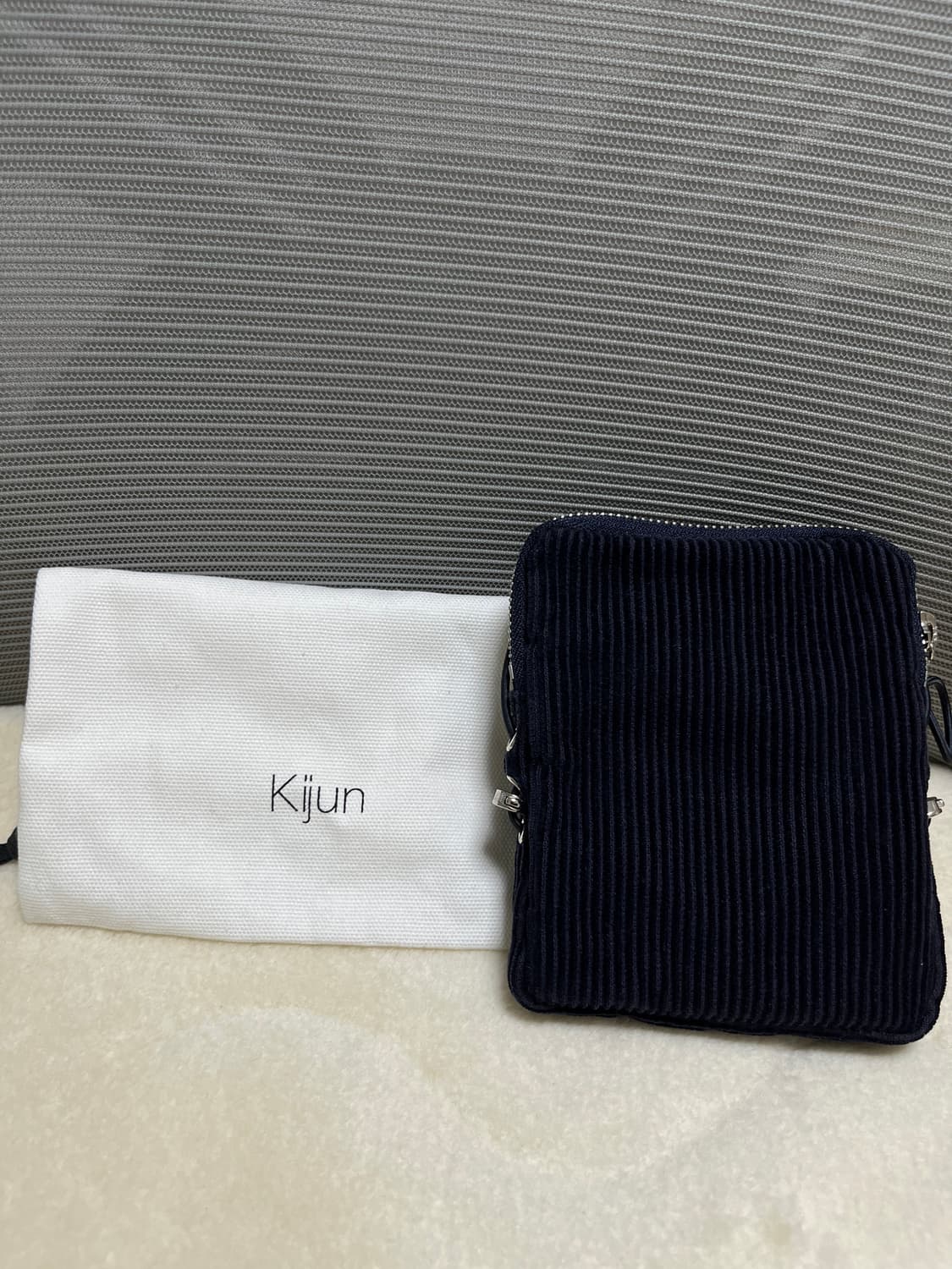 kijun 코듀로이 미니백 (네이비) 상품이미지2