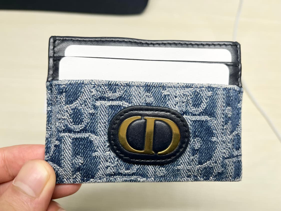 디올 몽테인 30 블루데님 카드지갑 상품이미지2
