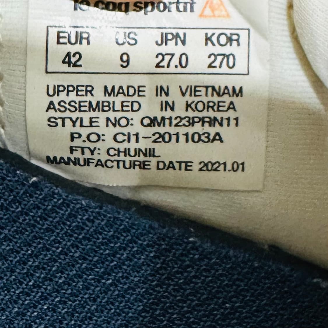 270) 르꼬끄 스포르티브 운동화 남성 남자 런닝화 화이트 상품이미지10