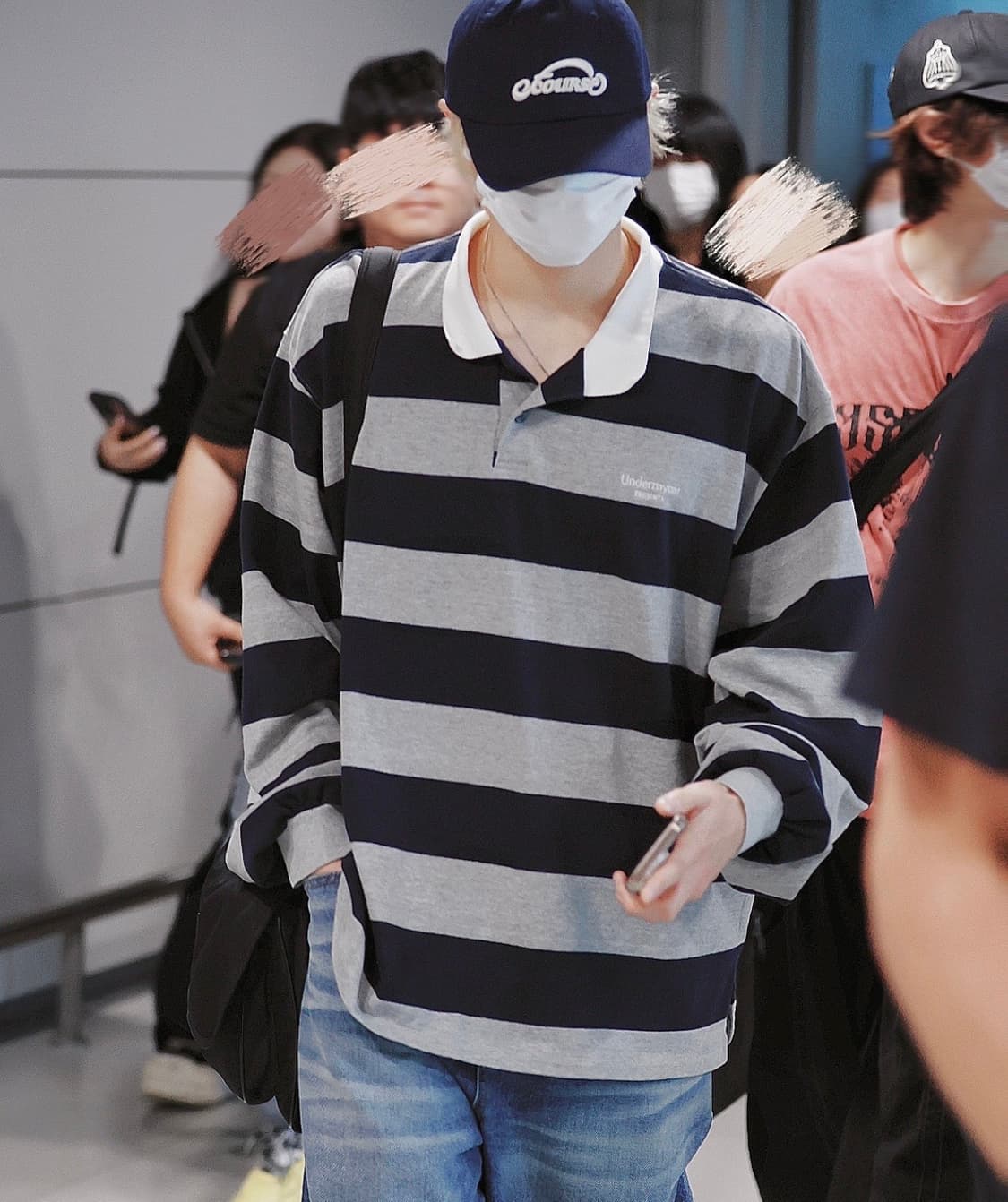 언더마이카 MU130 스트라이프 카라 롱슬리브 상품이미지2