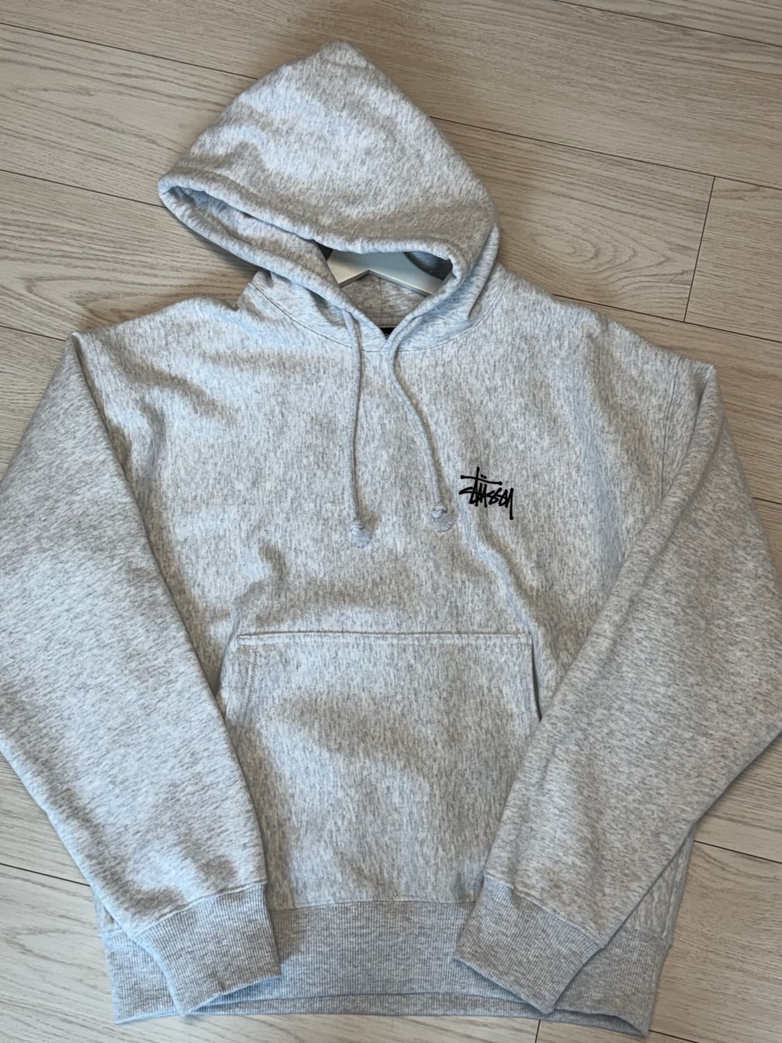 스투시 베이직 스투시 후드 애쉬 헤더 M 상품이미지1