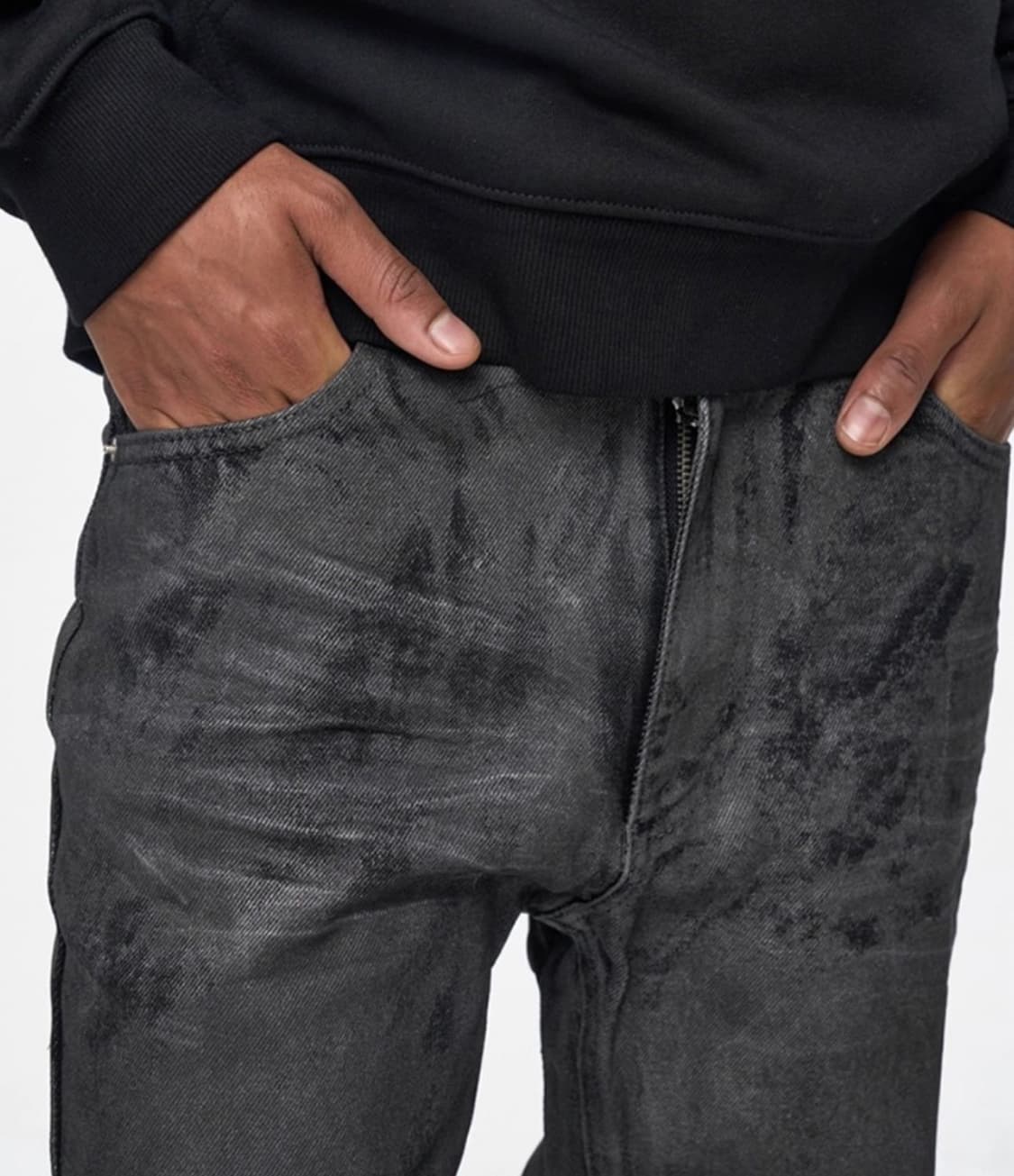 HAND BRUSHED GLUE SPARKING POWDER DENIM  상품이미지4