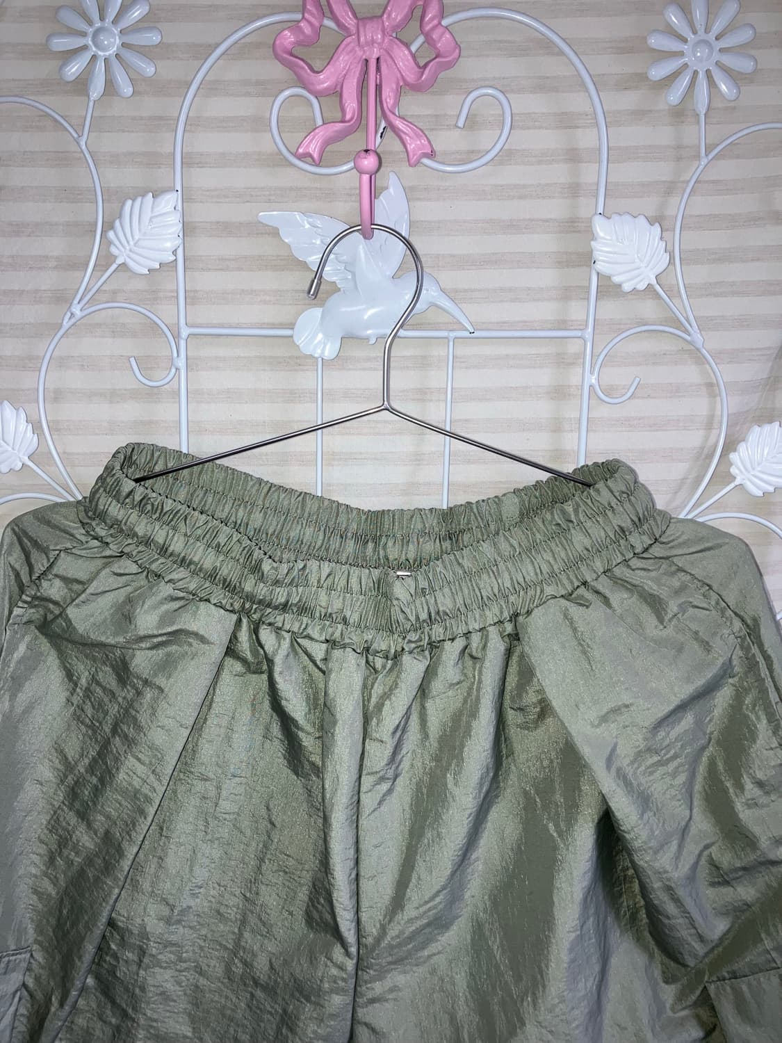 빈티지 카키 카고 버뮤다 팬츠 y2k 스트릿 갸루 펑키475 상품이미지3