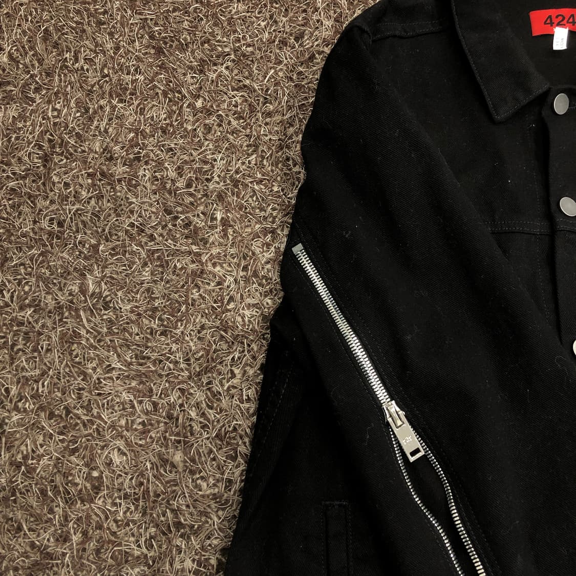 424 블랙 데님 트러커 자켓 상품이미지4