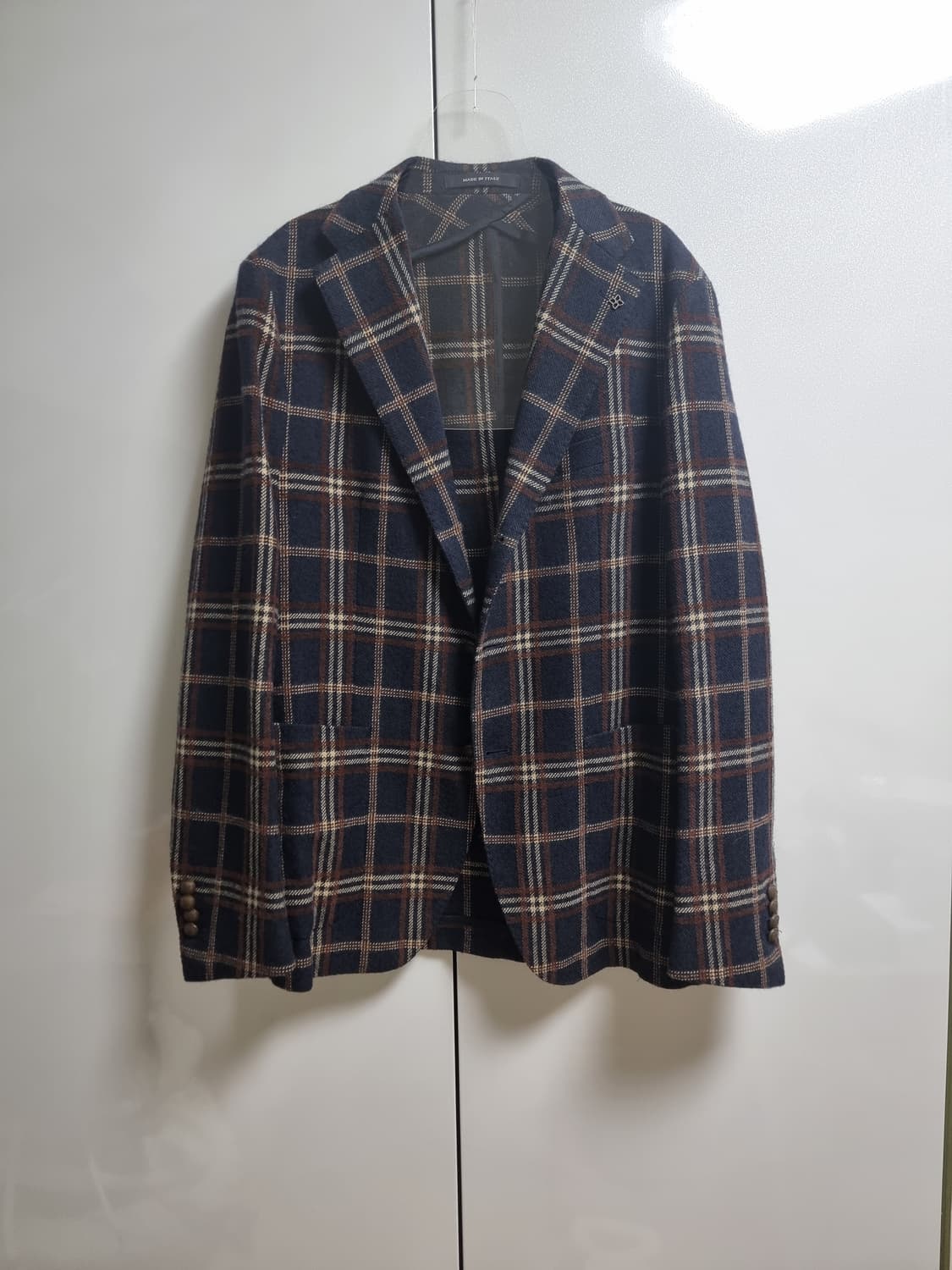 이탈리아 명품 딸리아또레 체크 블레이저 자켓 마이 상품이미지3