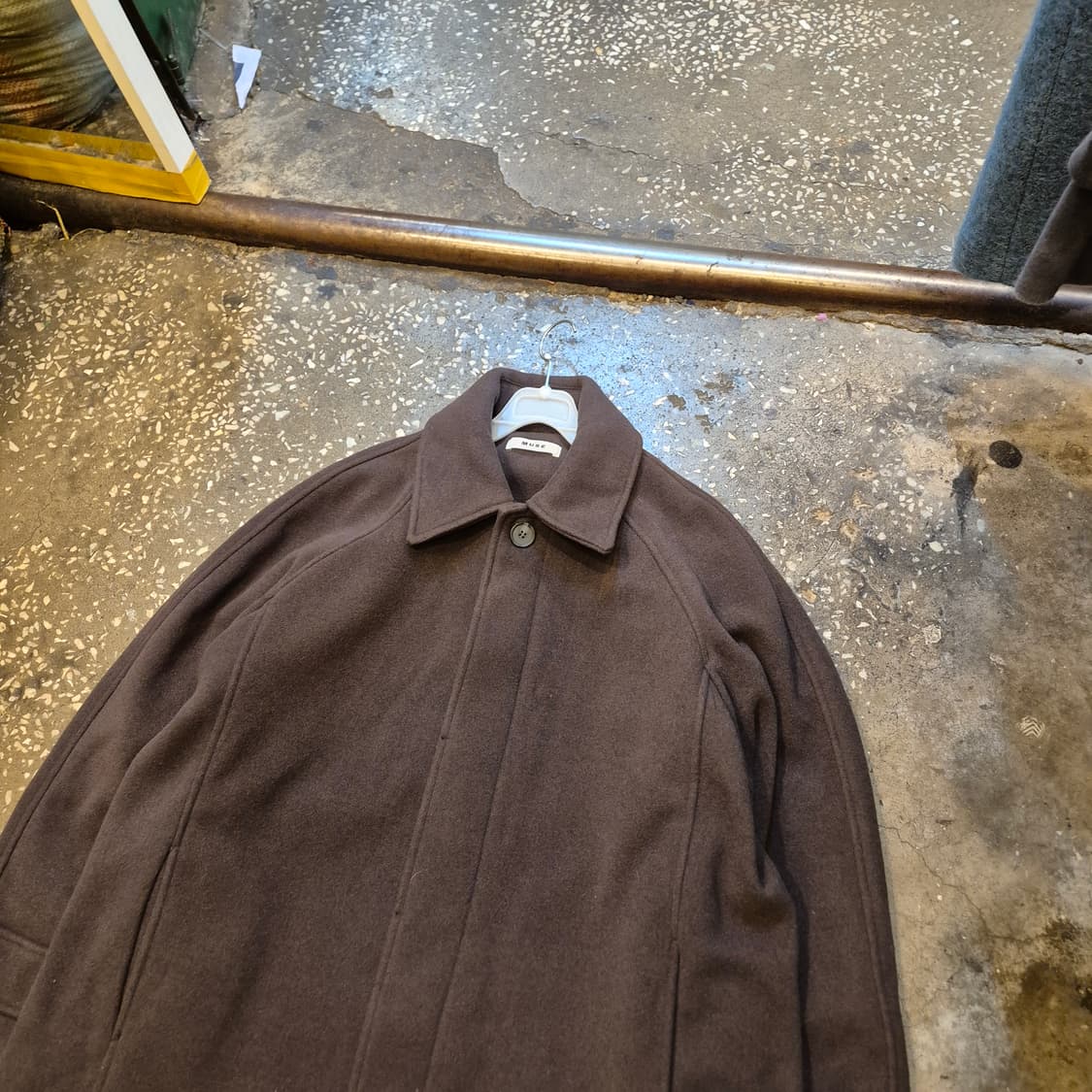 FREE(착샷잇음) 차콜브라운 싱글롱코트  상품이미지7