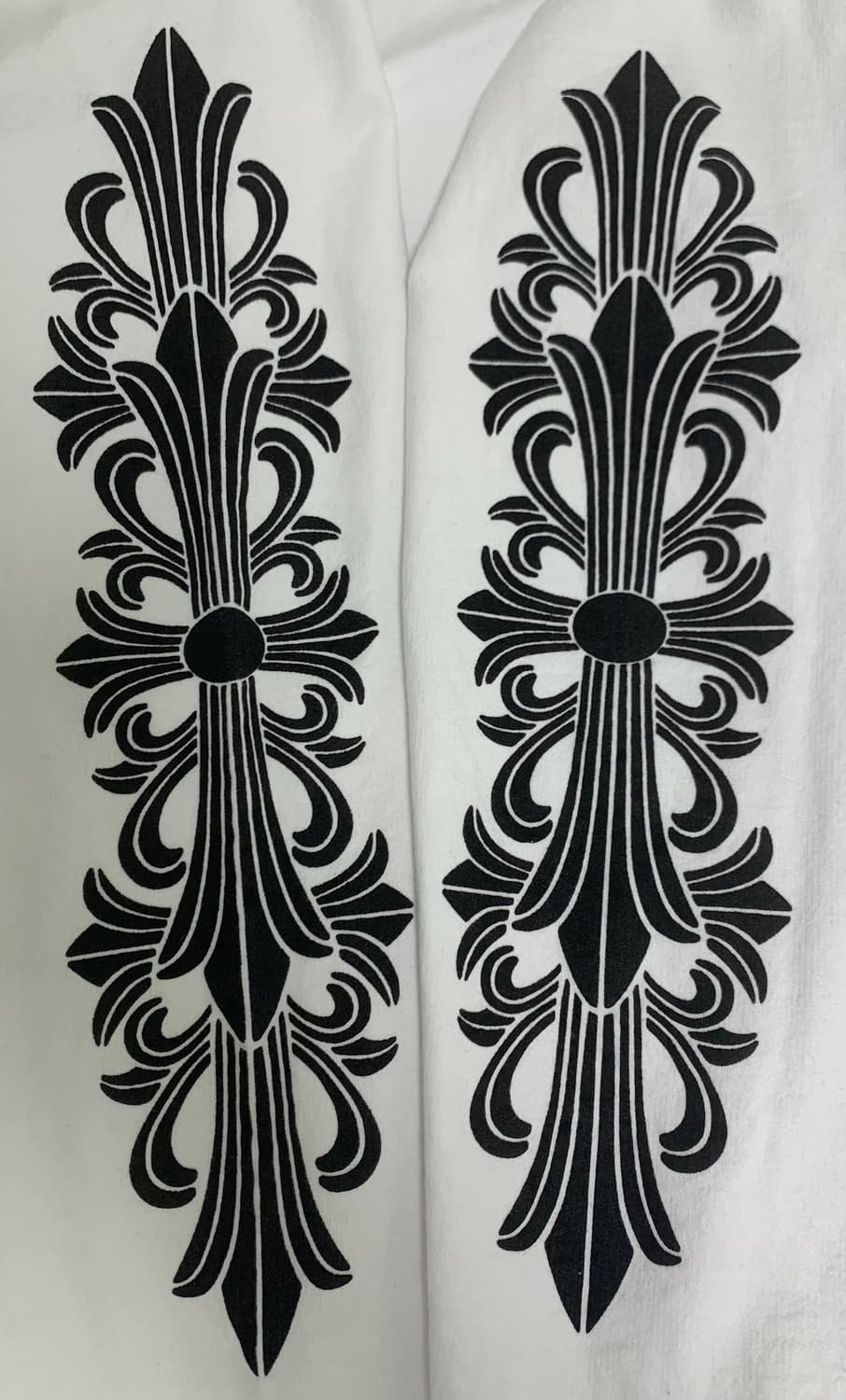 [XXL]크롬하츠 홀스슈 플로랄 후드티셔츠 화이트 상품이미지4