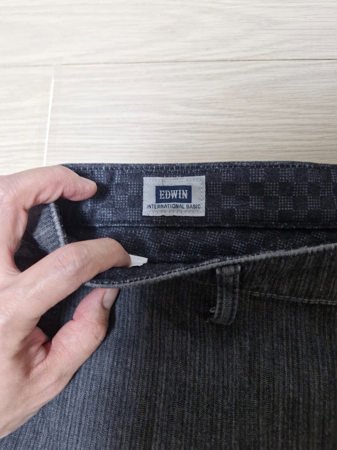 [32] EDWIN JAPAN 403 핀스트라이프 블랙진 일본제조 상품이미지2