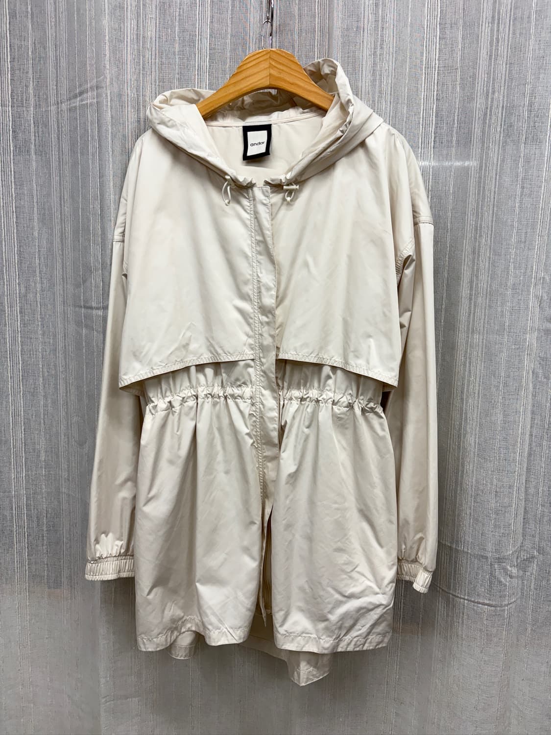 안다르 스트링 레이어드 미들 윈드자켓 바람막이 상품이미지1