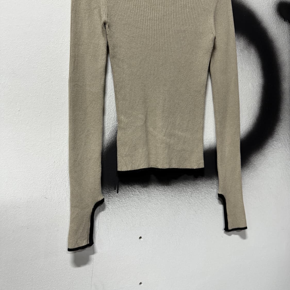 VTG 빈티지 긱시크 치파오 트임 골지 니트 상품이미지4