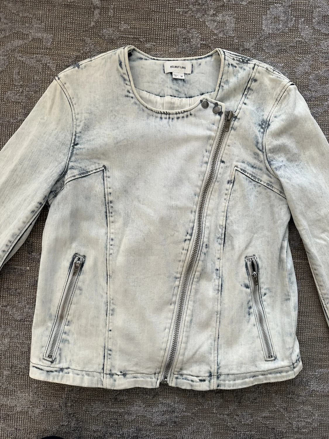 헬무트 랭 애시드 워시 데님 비대칭 지퍼 자켓 상품이미지2