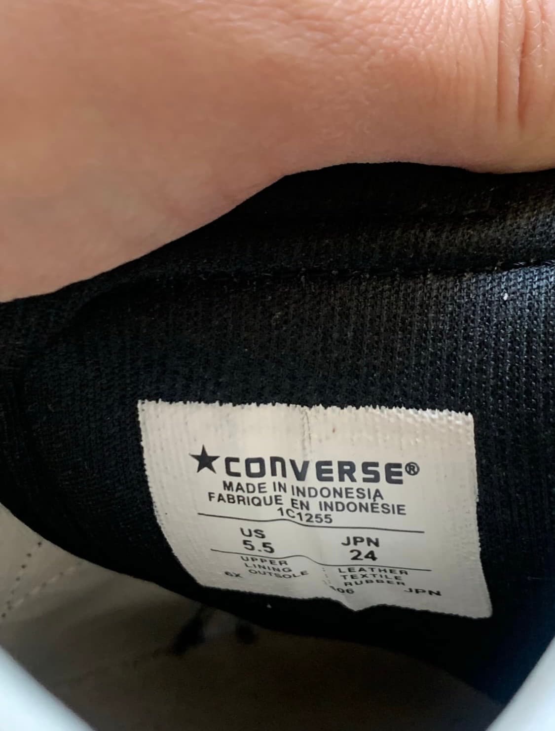 컨버스 원스타 레더 로우 블랙 상품이미지7