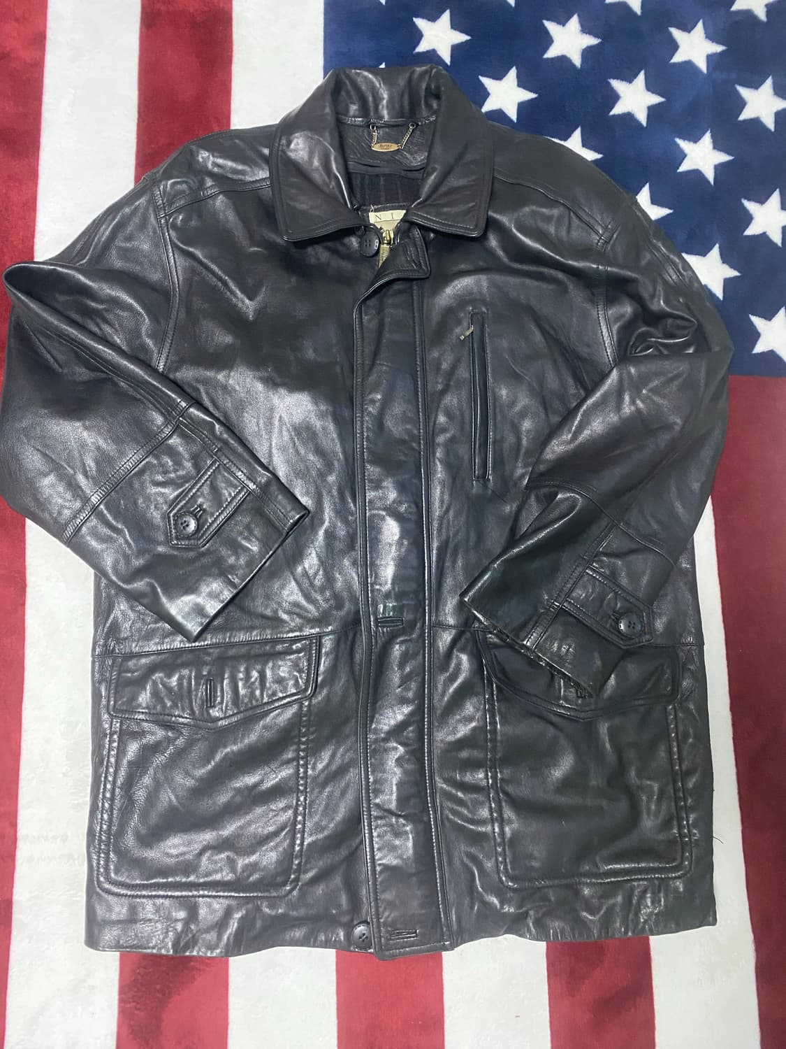 진도 양가죽 브독레더자켓 상품이미지1