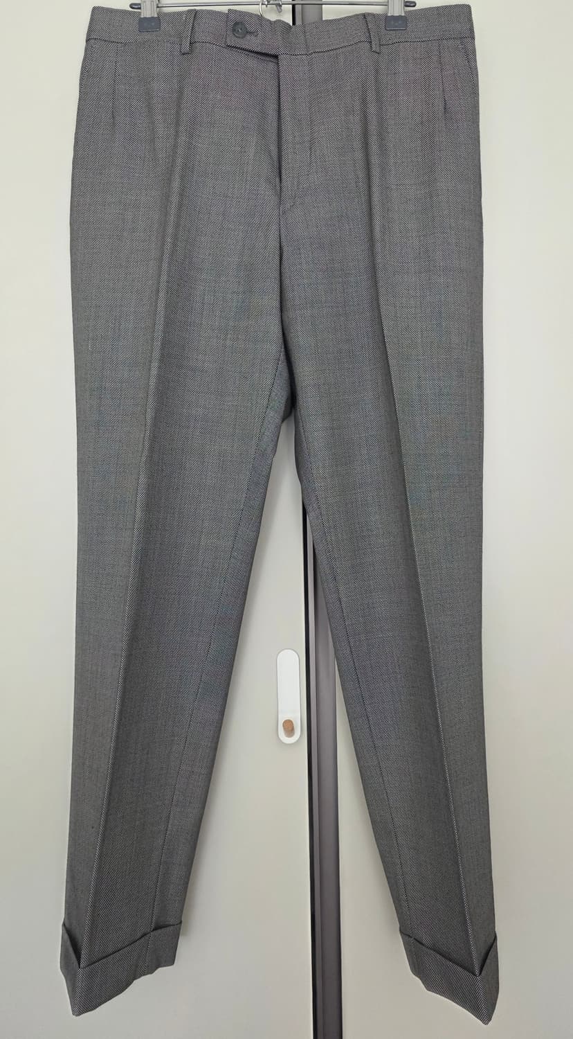 메리노 울 Birds eyes 그레이 맞춤정장 양복 (L 상품이미지5