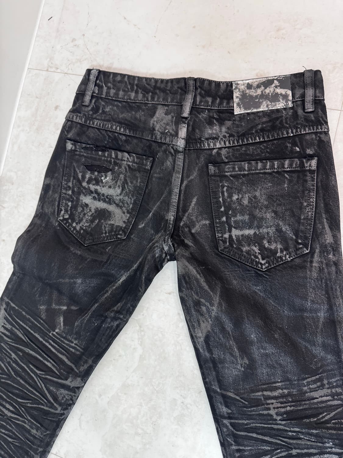 witnessvalley 코팅 데님 XS 스트레이트핏 상품이미지3