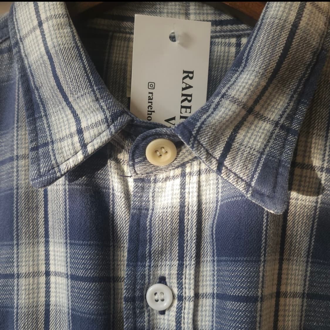90s lee 빈티지 플란넬 체크셔츠 블루 m 상품이미지9