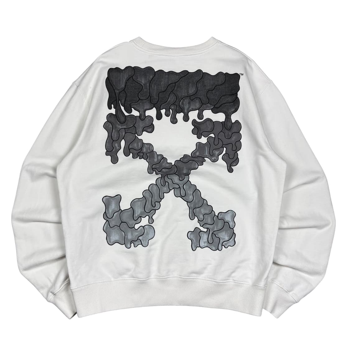 오프화이트 화이트컬러 마커 슬림 애로우 맨투맨 상품이미지1