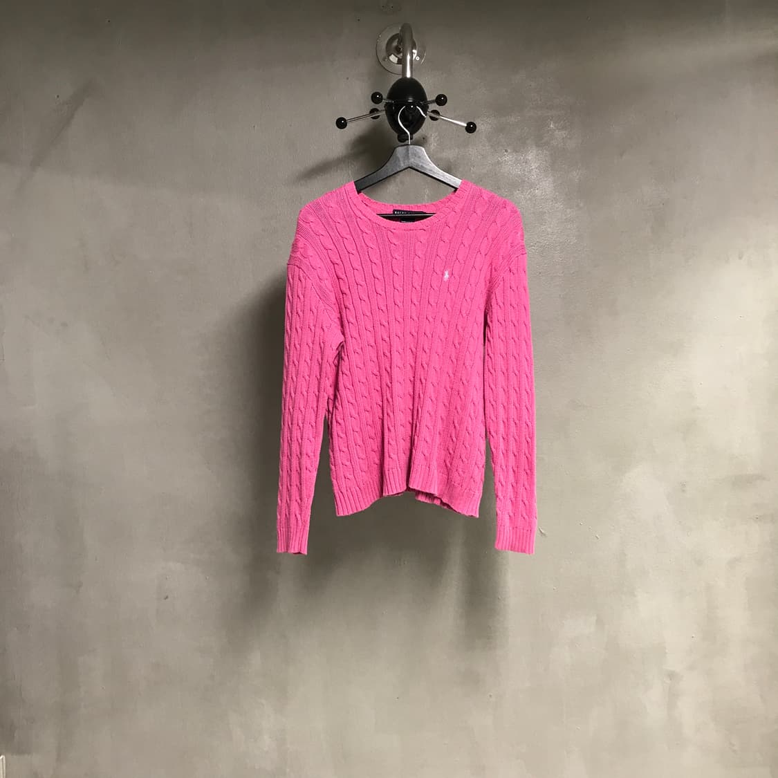 폴로 랄프로렌 케이블 니트 핑크 L 상품이미지1