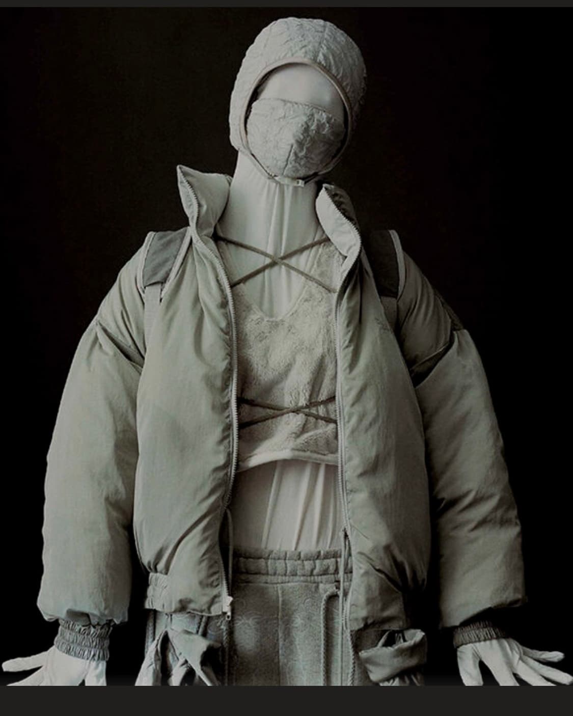 오호스 리버시블 패딩 그레이 상품이미지5