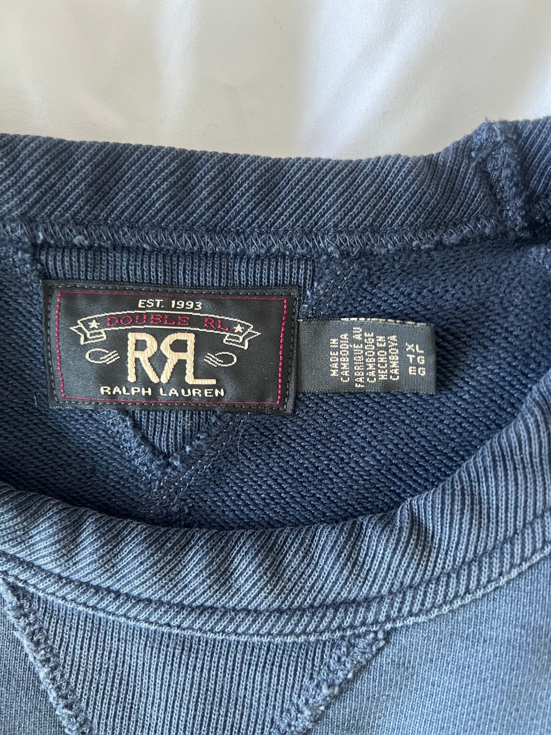 더블알엘 RRL 가먼트다잉 스웻셔츠 XL 국내매장구매 맨투맨 상품이미지2