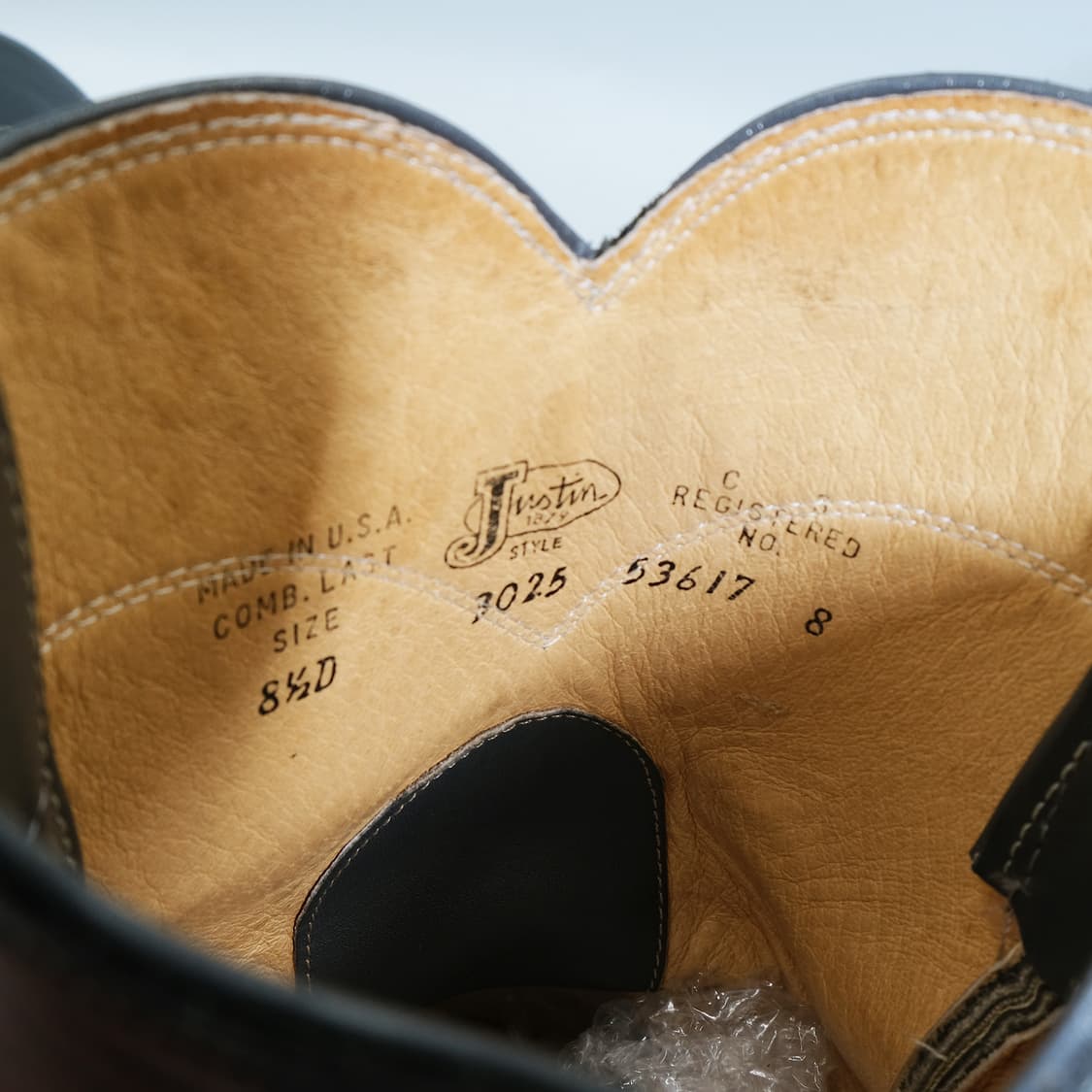 빈티지 저스틴 웨스턴 레더 부츠 8.5D(260-265)사이즈 BT265 상품이미지10