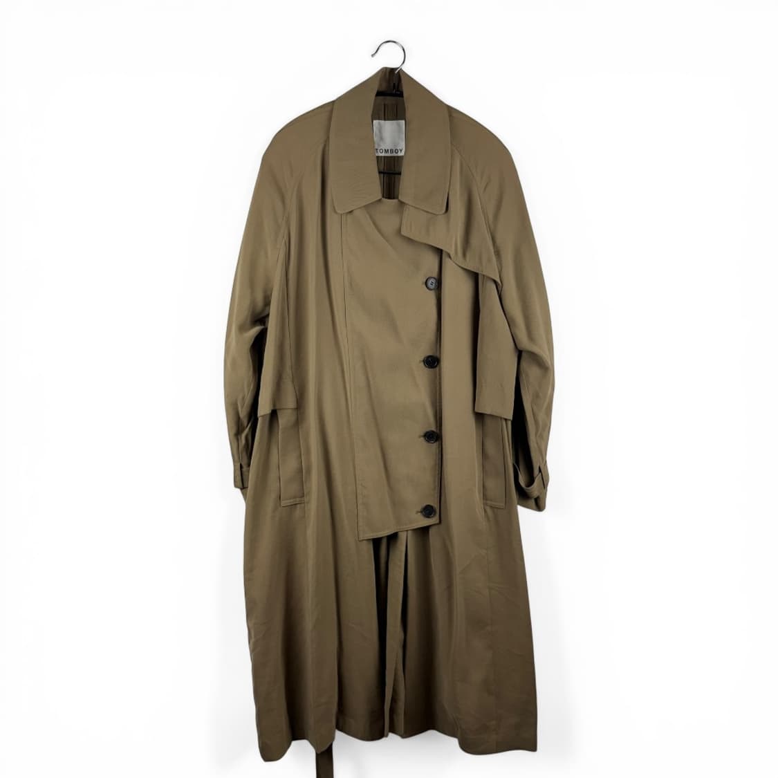 160) 톰보이 트렌치 롱 코트 베이지 상품이미지1