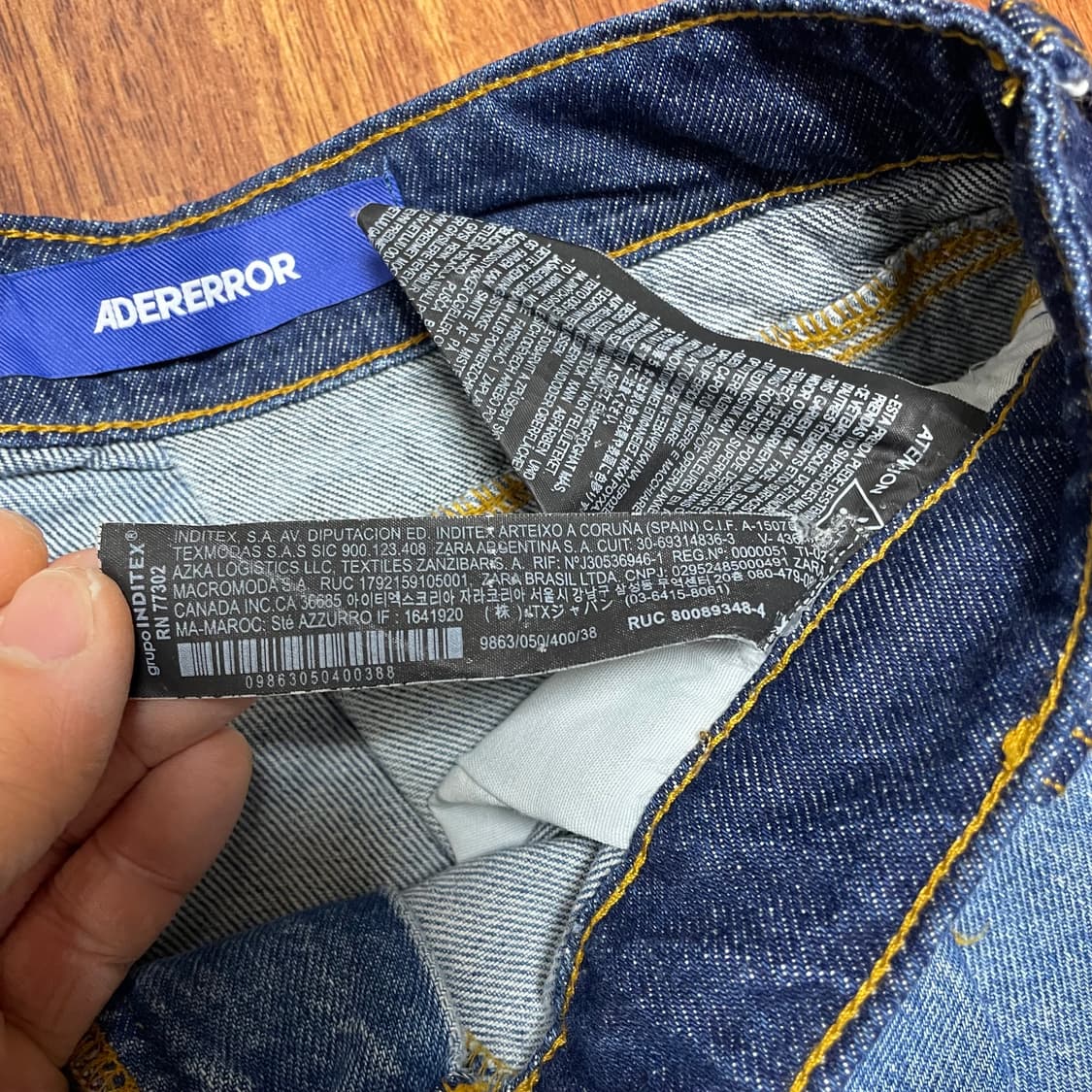 자라 아더에러 배럴 레그 진(38size) 데님 청바지 상품이미지6