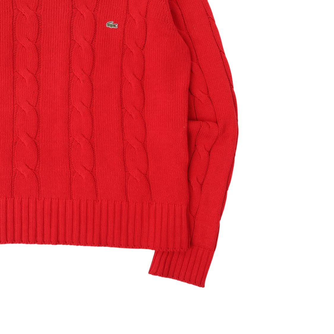 라코스테 우먼스 레드 케이블 니트 상품이미지4