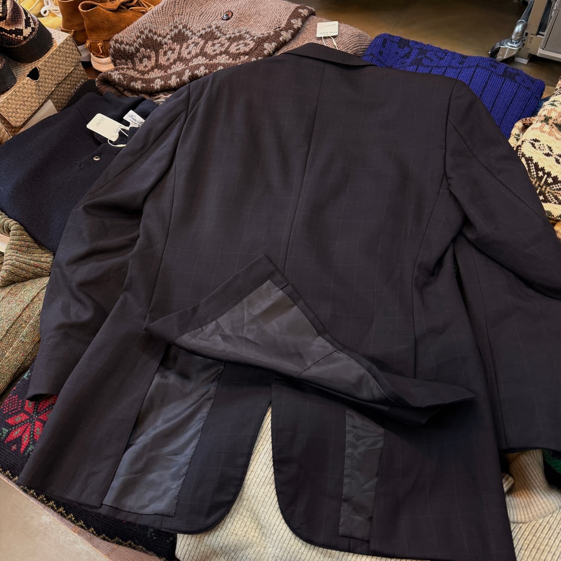 브룩스 브라더스 윈도우페인 체크 블레이저 38R 상품이미지4