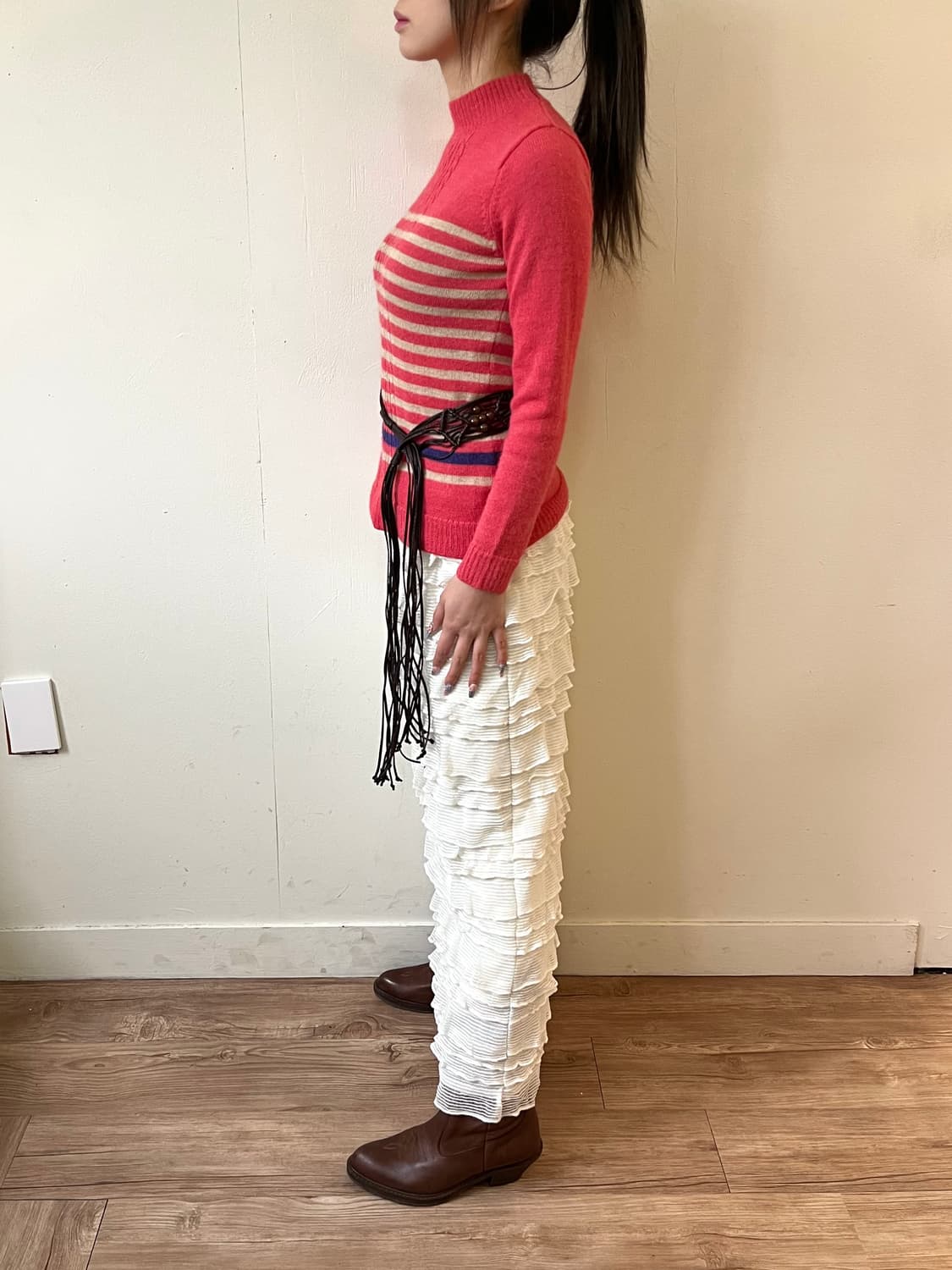 Elanfrere 핑크 터틀넥 상품이미지8