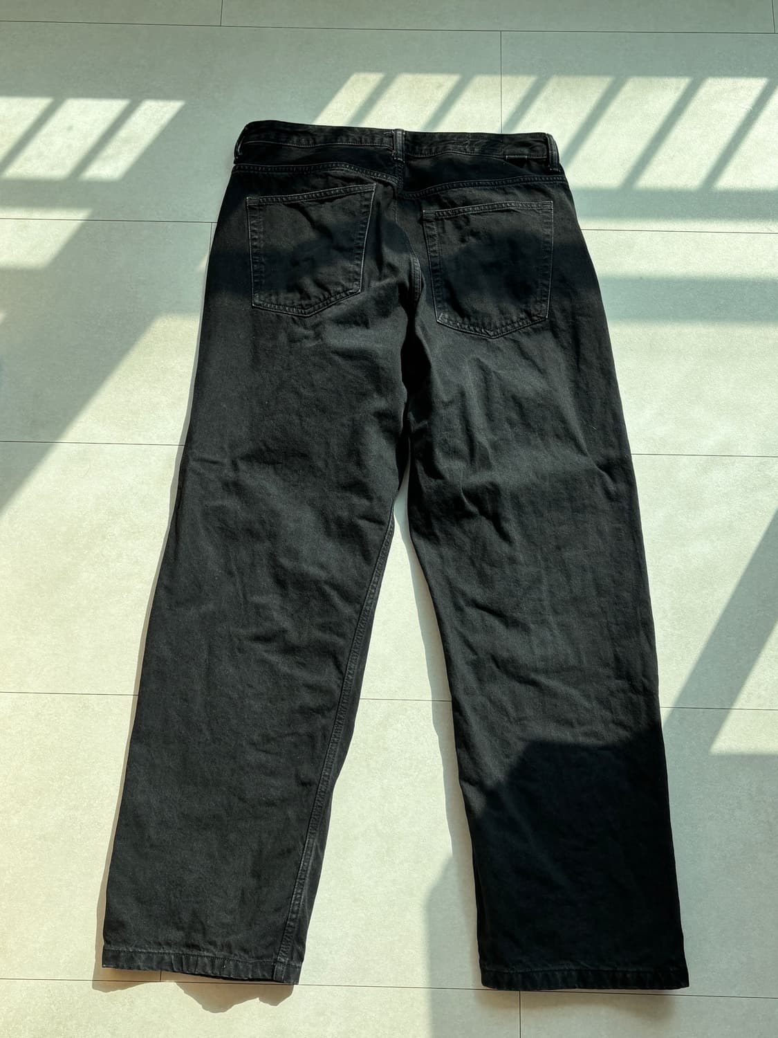 자라 와이드 스트레이트 블랙 데님 팬츠 상품이미지5