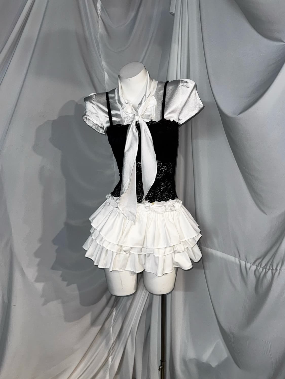 화이트 세라깔 화이트 고스 고딕 코디세트 상품이미지5