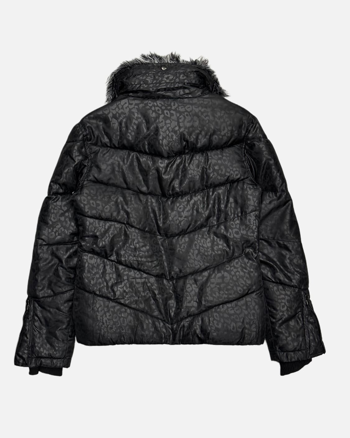 leopard pattern layered padded jacket 상품이미지5