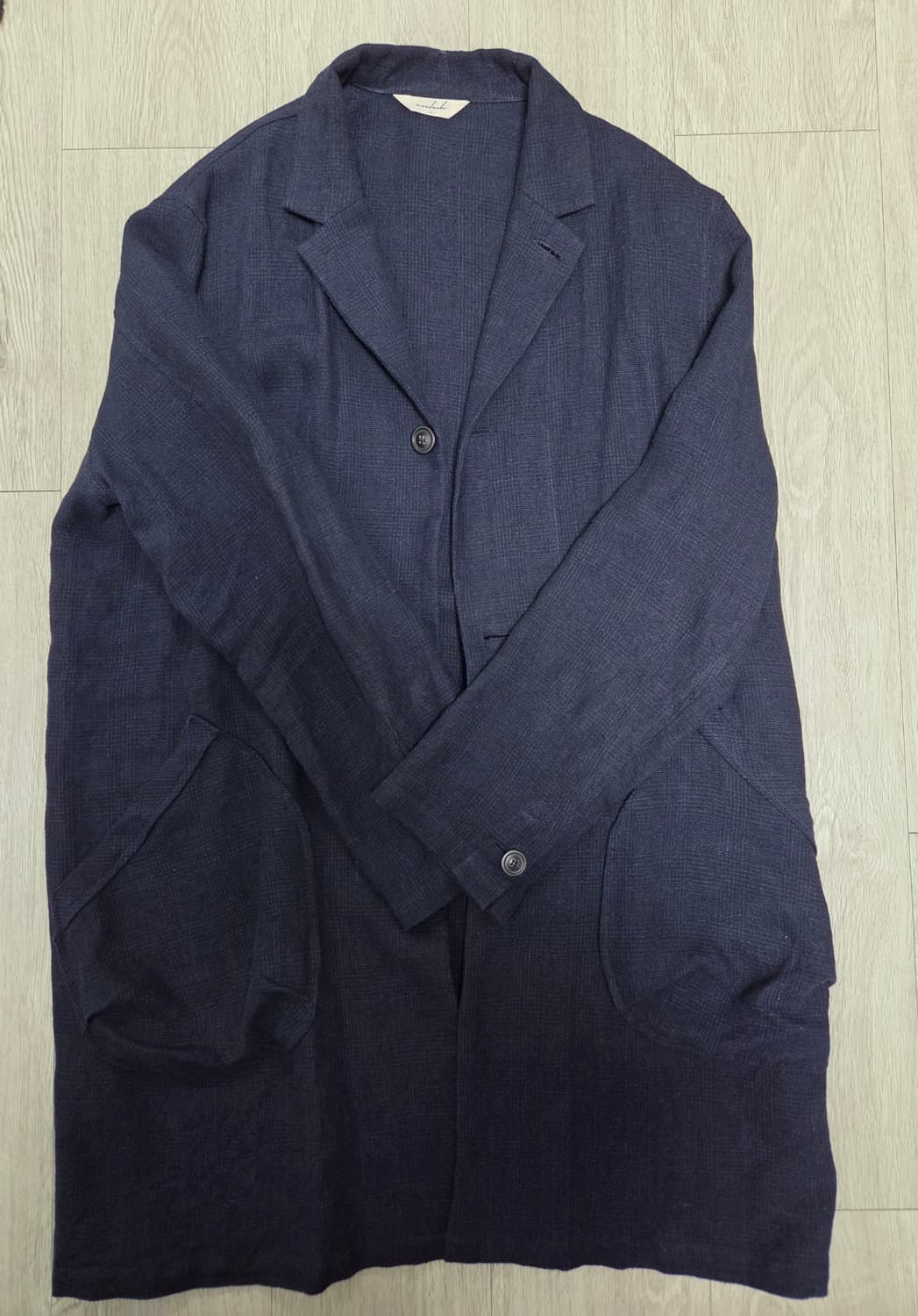 워드로브41 린넨 네이비(VIILE CHESTERFIELD) 코트  L 상품이미지1