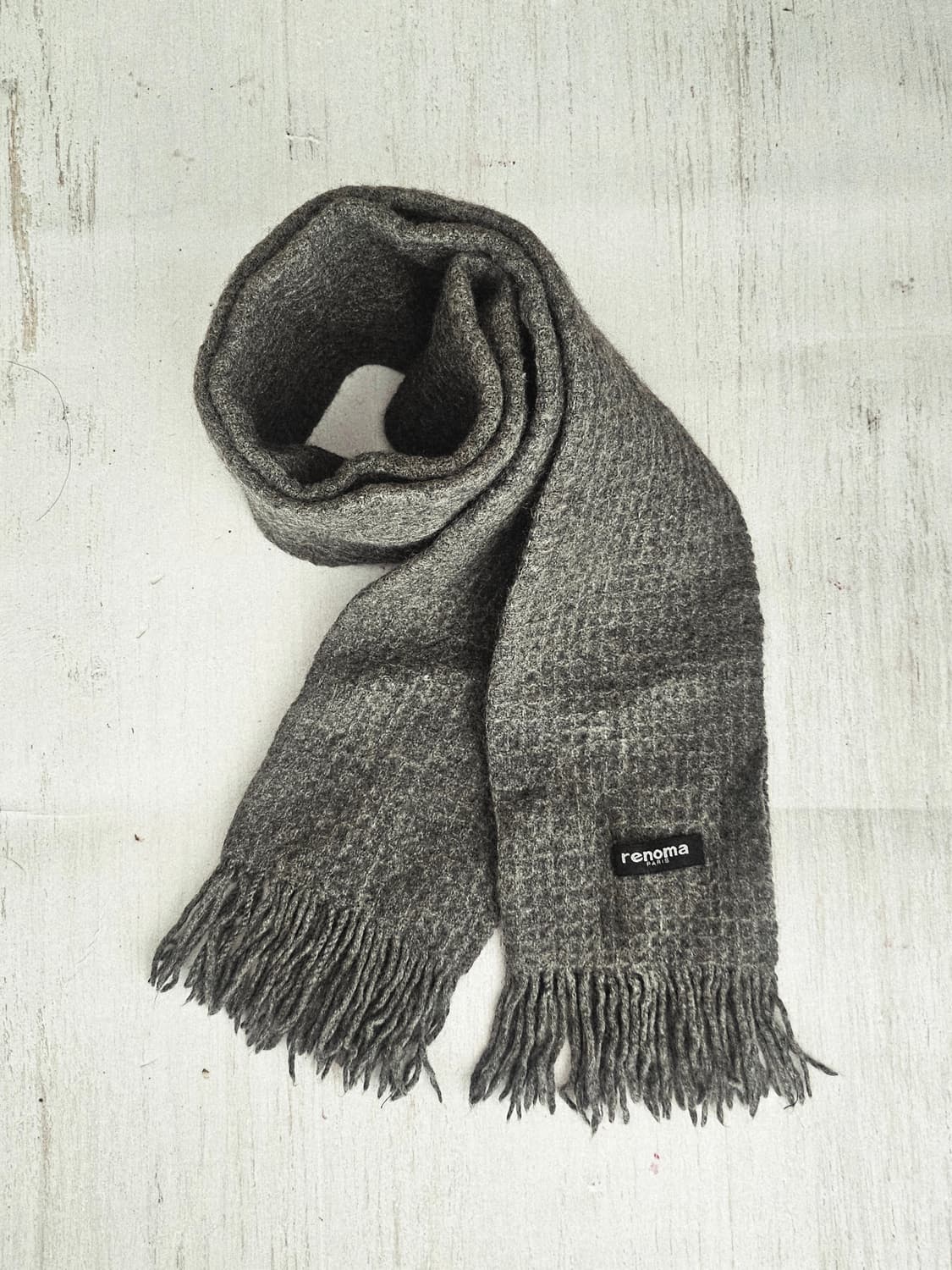 (백화점정품)레노마 renoma 캐시미어 100% 머플러 목도리 그레이 상품이미지3