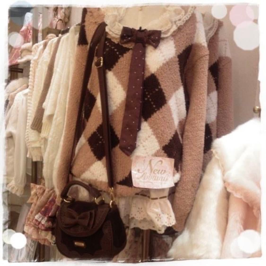 후기O 겨울 모리걸 코디셋 랜박 랜덤박스 리즈리사 엑시즈팜 니트 스커트 상품이미지3