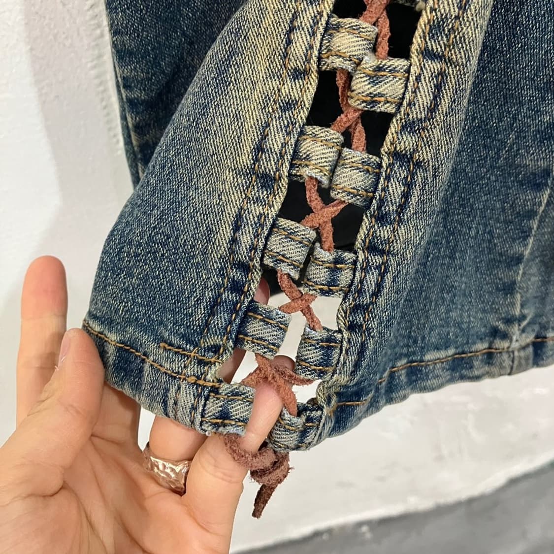 그런지 디테일 청바지 상품이미지6