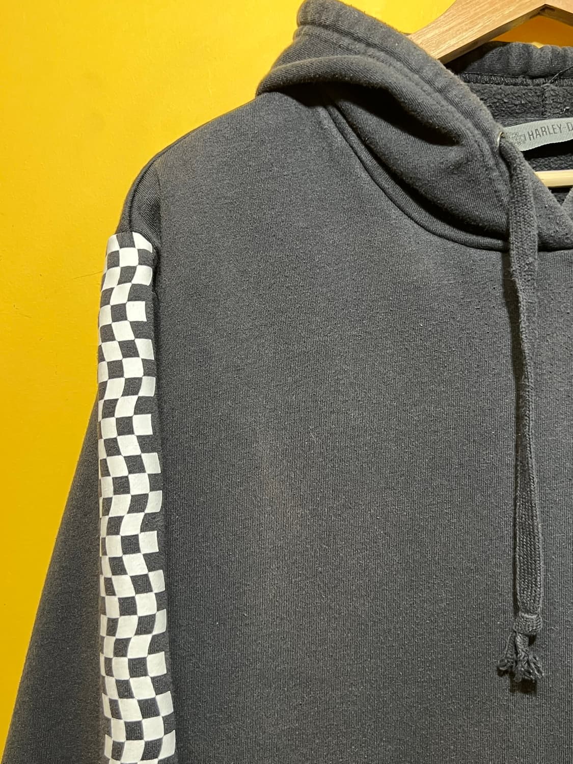[L] 할리데이비슨 체커보드 레이싱 플래그 후드티셔츠 상품이미지3